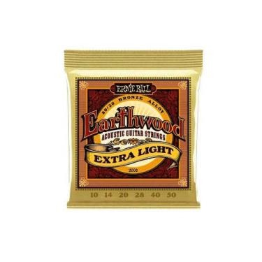Imagem de Encordoamento P/violão Aço Earthwood Extra Leve 80/20 Bronze Ernie Bal