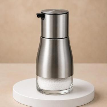 Imagem de Porta Tempero Guarda Conserva Vasilha Recipiente Pote Frasco Inox Arma