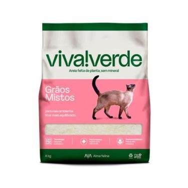 Imagem de Viva!verde Areia Higiênica Grãos MistosGatos Milho e Mandioca 4kg - Vi