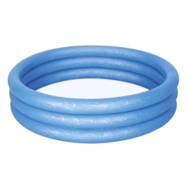 Imagem de Piscina Inflável Redondo Infantil Criança 480 Litros Plástico 3 Anéis (Azul)