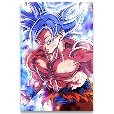 Imagem de Poster Decorativo 42cm x 30cm A3 Brilhante Goku Dragon Ball DBZ b5