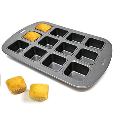 Imagem de Norpro Forma antiaderente de bolo para muffin de brownie com 12 cavidades, quadrados