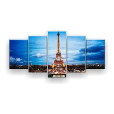 Imagem de Quadro Decorativo Torre Eiffel Paris 129x61 Sala Quarto