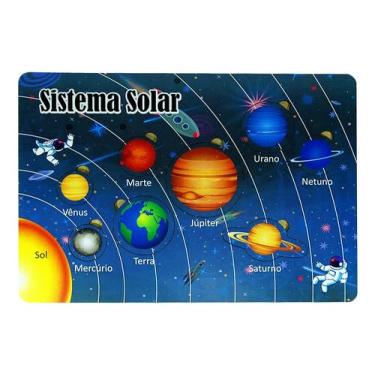 Imagem de JOGO EDUCATIVO TABULEIRO MDF SISTEMA SOLAR ENCAIXE - MEGA IMPRESS