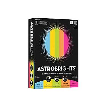 Imagem de Astrobrights – Cartão multiuso impresso a jato de tinta – 21,6 cm x 27,9 cm – Pacote com 250 / Azul lunar, Amarelo solar, Verde terra, Fuschia de bola de fogo, Laranja Cósmica