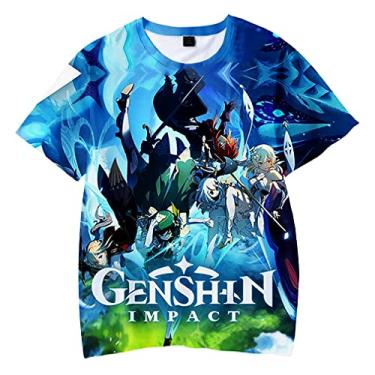 Imagem de Genshin Impact Shirt Tops Cosplay Cute Funny T-Shirt with Short Sleeve