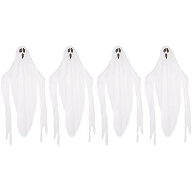 Imagem de Forum Novelties Conjunto de 4 fantasmas de tecido de 2 metros para decoração de Halloween para festas (4)