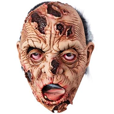 Imagem de Zagone Máscara de zumbi apodrecedor, monstro com feridas no rosto