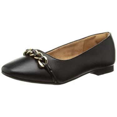 Imagem de Rockport Sapatilha feminina de balé Zoie Chain, Couro preto, 41