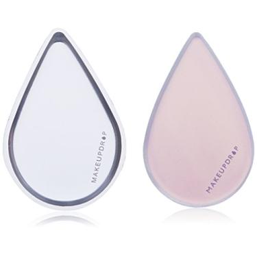 Imagem de MAKEUPDROP Conjunto de aplicador de beleza de silicone transparente e rosa