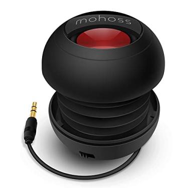 Imagem de Alto-falante portátil Mohoss com entrada de áudio auxiliar de 3,5 mm, alto-falante hambúrguer externo recarregável para iPhone, Android, laptop, iPod, MP3