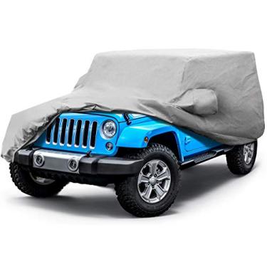 Imagem de Leader Accessories Capa de carro impermeável para todos os climas, compatível com Jeep Wrangler 2 portas CJ, YJ, TJ e JK