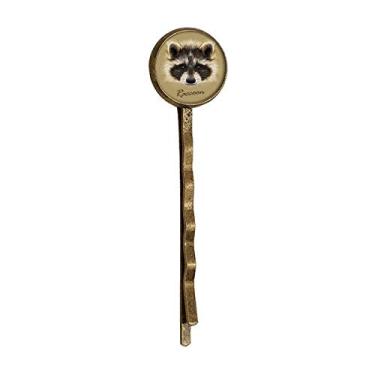 Imagem de Little Mischievous Brown Raccoon Animal Retro Metal Hair Bobby Pin Headwear