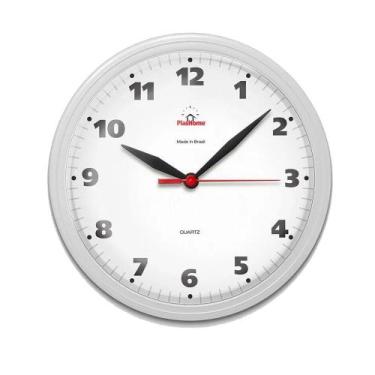 Imagem de Relógio Parede Redondo Ômega Clássico Branco - Plashome