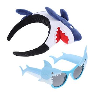 Imagem de LABRIMP 2 Unidades Óculos De Cabeça De Tubarão Faixa De Cabeça Chapéu De De Tubarão Capacete De Animal Tiara Cosplay De Tubarão De Oceano Filho Plástico Roupas Chapelaria