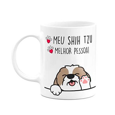 Imagem de JPS INFO - Caneca Meu Shih Tzu Melhor Pessoa - Cer?mica - 325 Milliliters - Cil?ndrico - Moderno - Bebidas Quentes