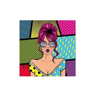 Imagem de Arte Maníacos Quadro Decorativo PWR GRL Pop Art - 50x50cm