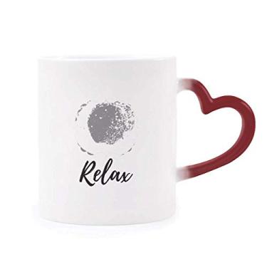 Imagem de Tinta branca abstrata padrão arte arte caneca sensível ao calor muda de cor vermelha copo grés