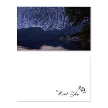 Imagem de Cartão de agradecimento de aniversário com estrelas do ano-claro, céu, noite, céu, aniversário, agradecimento de casamento