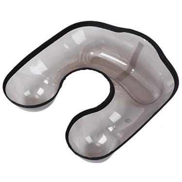 Imagem de Bandeja de pescoço para cabeleireiro, bandeja profissional de pescoço de PVC para pescoço de cabelo, cabeleireiro para barbearia preto