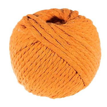 Imagem de Corda de algodão de macramê natural Craft County – comprimento de 50 metros (laranja queimado, 4 mm)