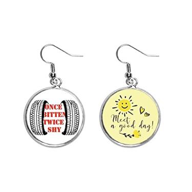 Imagem de Experience Tire Imprinting Provérbios Ear Drop Sun Flower Brinco Joias Fashion