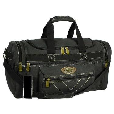 Imagem de Mala Viagem Bolsa Lona Resistente Grande com alça (Preto)