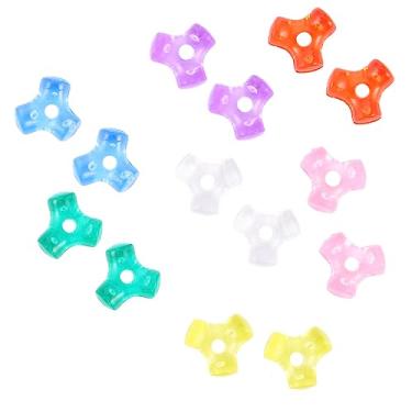 Imagem de Tofficu 5 Pacotes Contas De Osso Triangular Terno Infantil Miçangas De Natal Talão De Artesanato Contas De Pulseira De Natal Kits De Bricolage Frisado Acessórios Para Festa Plástico Filho