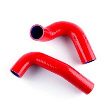 Imagem de JOIUYOLJ Kit de mangueira de radiador de silicone de 3 camadas compatível com Chevrolet Bel Air 4.3L 4.6L V8 1955-1957 (vermelho)