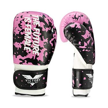 Imagem de Luvas femininas Victory Martial Arts Cardio Kickboxing boxe/saco de pancada (283 g, The Future is Female)