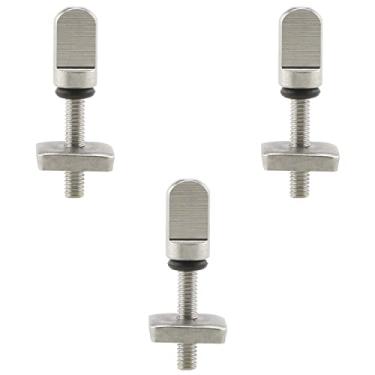 Imagem de DGZZI Barbatanas de prancha de surfe, parafuso de polegar e placa, 3 peças M4 x 19 mm, parafuso de barbatana de aço inoxidável sem ferramenta para longboard e acessórios de surfe de SUP
