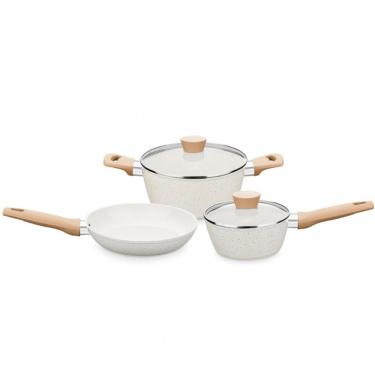 Imagem de Conjunto de Panelas MTA Carmela 3 Peças - Vanilla