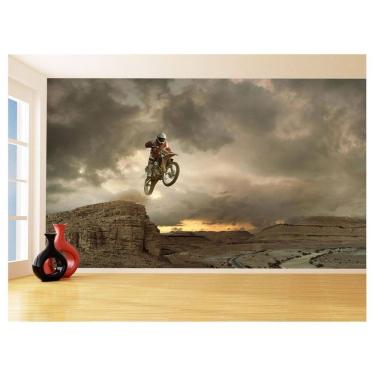 Imagem de Papel De Parede 3D Moto Cross Trilha Terra Mx 3,5M Bkm05
