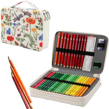 Imagem de Lbxgap Conjunto de 120 lápis de cor com kit de lápis de arte, núcleo macio para artistas, lápis de desenho, materiais de artesanato para adultos iniciantes