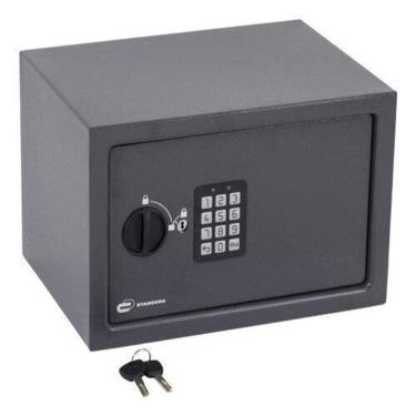Imagem de Cofre Digital Aço Senha E Chave 22,8X35X25Cm - 16 Litros