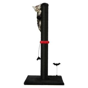 Imagem de MECOOL Poste arranhador vertical de sisal premium para gatos e gatinhos, preto