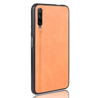 Imagem de Manyip Capa para celular Huawei Y9S Proteção robusta 360° Capa de couro suave para Huawei Y9S amarela