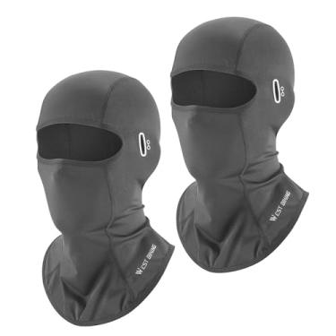 Imagem de Balaclava respirável para homens e mulheres, 2 peças, proteção UV, à prova de poeira, à prova de vento, esportes ao ar livre, máscara facial para ciclismo, corrida, motocicleta