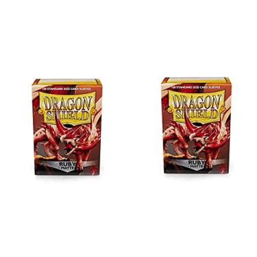 Imagem de 2 Packs Dragon Shield Matte Ruby Standard Size 100 ct Card Sleeves Value Bundle!