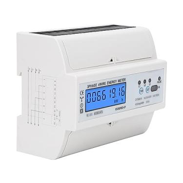 Imagem de Medidor de Energia Multifuncional Trifásico 380V 7P LCD Medidor de Energia Com Luz de Fundo RS485 Função de Medidor de Leitura Remota Montagem Em Trilho DIN