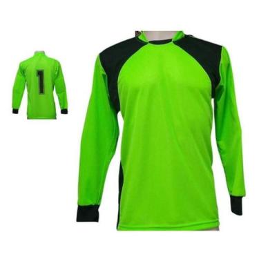 Imagem de Camisa De Goleiro Acolchoada Com Espuma - TRB, Limão, Preto, M
