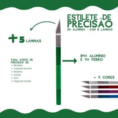 Imagem de Estilete De Precisão Corte Bisturi-c/6 Lâminas - M04 -nybc