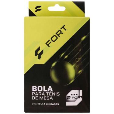 Imagem de Bola de Tênis de Mesa Fort Sports Branca 3 Estrela - 6 Un.