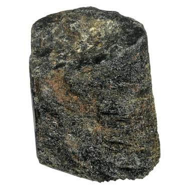 Imagem de SUNYIK Pedra de turmalina verde crua para fazer você mesmo, amostra mineral de pedra de rocha áspera decoração de escritório doméstico para mediação de ansiedade, 201 g - 300 g (0,44-0,66 lb)