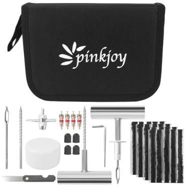 Imagem de PINKJOY Kit de plugue de pneu com plugues 36 peças para reparo de perfuração de pneu plano de carro, motocicleta, quadriciclo, jipe, caminhão, trator