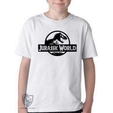 Imagem de Camiseta Infantil ou adulto  Jurassic Park logo Blusa Criança todos ta