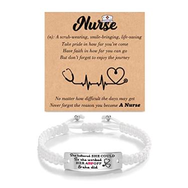 Imagem de Tarsus Presentes de enfermeira para mulheres, enfermeiros praticantes agradecimentos presentes de formatura para estudantes de enfermagem, Adjustable 5-9 inches, Aço inoxidável, Sem Pedra Preciosa
