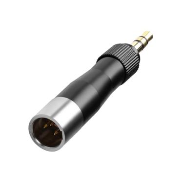 Imagem de QIANRENON Mini XLR para adaptador de fone de ouvido de 3,5 mm - conector de áudio balanceado macho XLR de 3,5 mm para conector de áudio balanceado TRS de 3,5 mm - plugue conversor estéreo, para