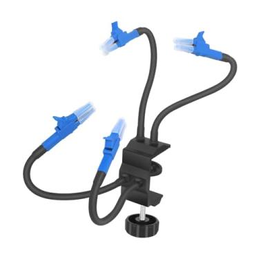 Imagem de MERIGLARE Suporte de PCB Pintura Arte DIY Fixação Antiderrapante Base de Liga de Alumínio Ferramentas de Soldagem Clipe de Crocodilo para Reparo Eletrônico, Azul