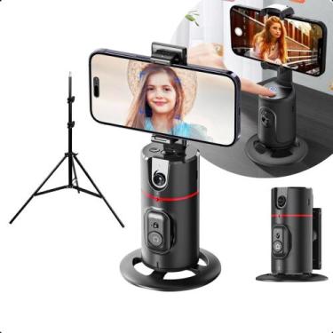 Imagem de Gimbal 360 Com Led Giratório Controle Remoto + Tripé 2,1m - Agold